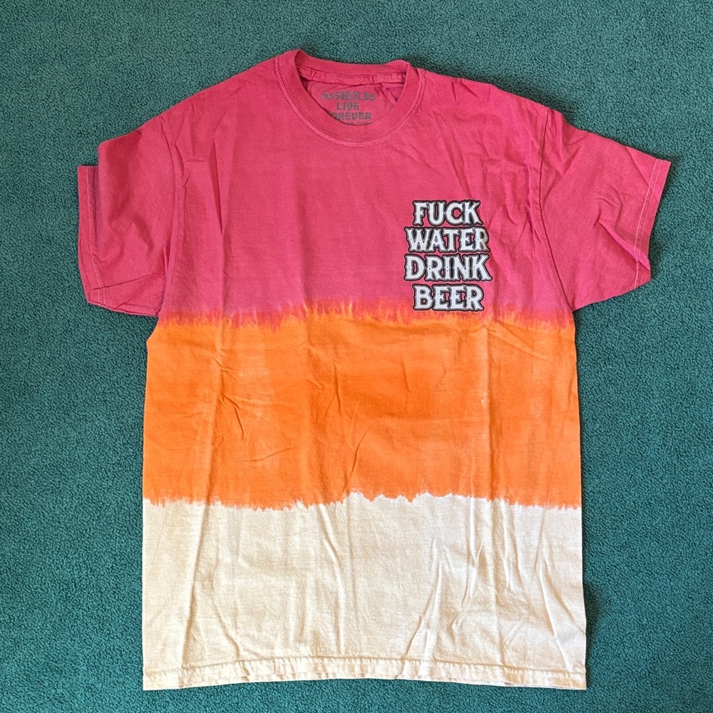 Unisex Pink and Orange Graphic T-Shirt